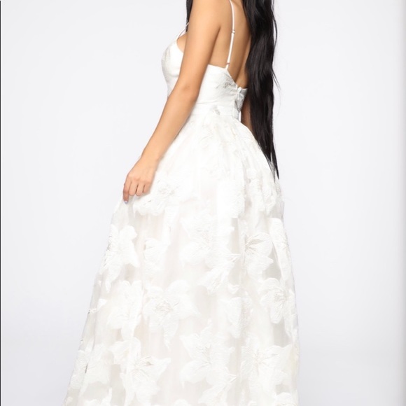 Bells Are Ringing Floral Gown-Ivory - Picture 4 of 5